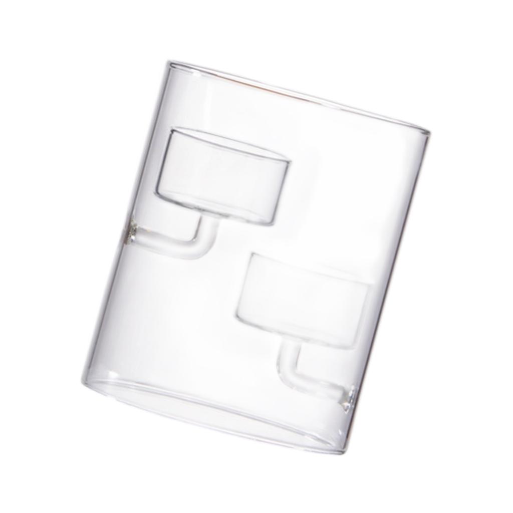 Skleněný svícen na válcovou svíčku Stojan na čajovou svíčku s větruodolným designem Pro svatební dekorace na stůl Domácí dekorace Stolní umění