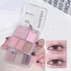 5-Farben Punk Smokey Lidschatten Palette Silbrig Schwarz Matt Schimmer Nude Rosa Lidschatten Langanhaltend Halloween Augen Make-up Kosmetik