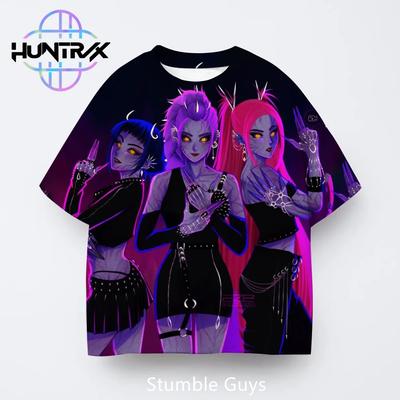 Children's Casual Fashion Kpop Demon Hunters 3D Cartton Short Sleeve T-Shirt