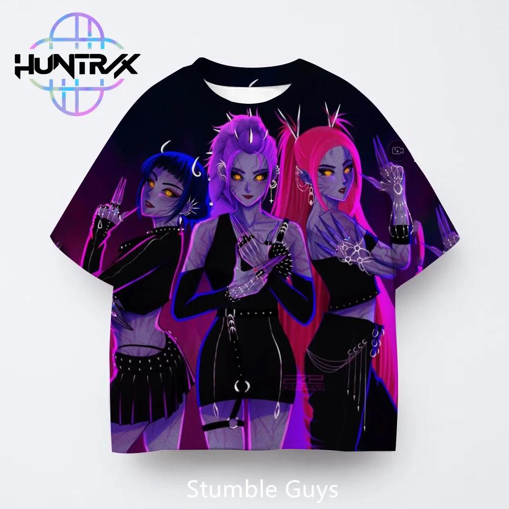 

Children s Casual Fashion Kpop Demon Hunters 3D Cartton Short Sleeve T-Shirt 110