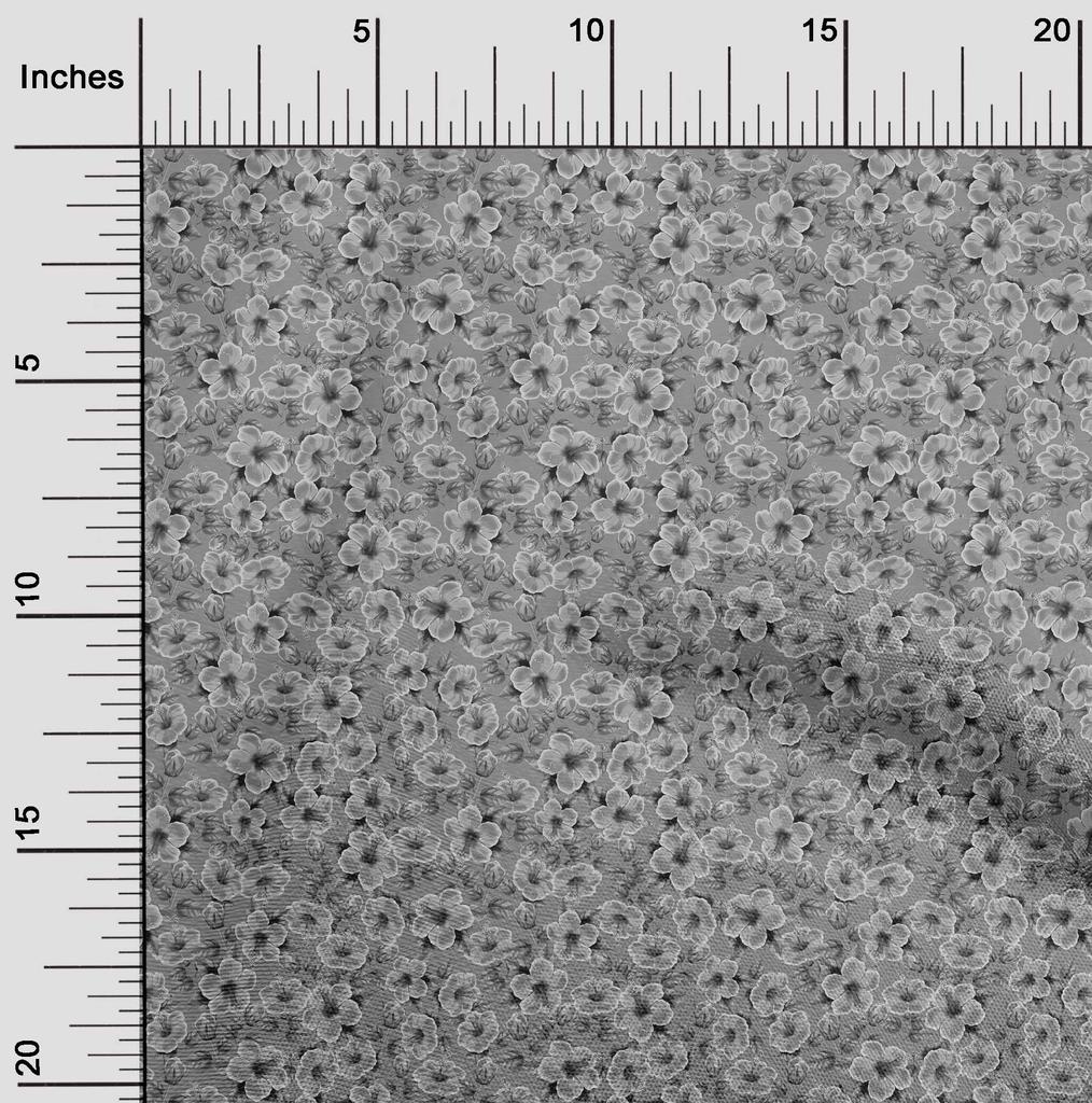 oneOone Cotton Flex Gray Fabric Tropical Craft Projects Decor Fabric Printed By The Yard 40 Inch