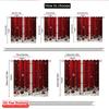 2D Flat Printing 2pcs Merry Christmas Popular Curtain Festive Snowflakes and Pine Branches Versatile 100% Polyester Without