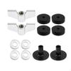 12 Pieces Thumb Nut and Washer Set Replacement Drum Hardware with Felt Pads Compatible
