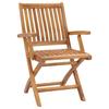 Exclusive House - Folding Garden Chairs with Cushions Set of 6 Teak Wood
