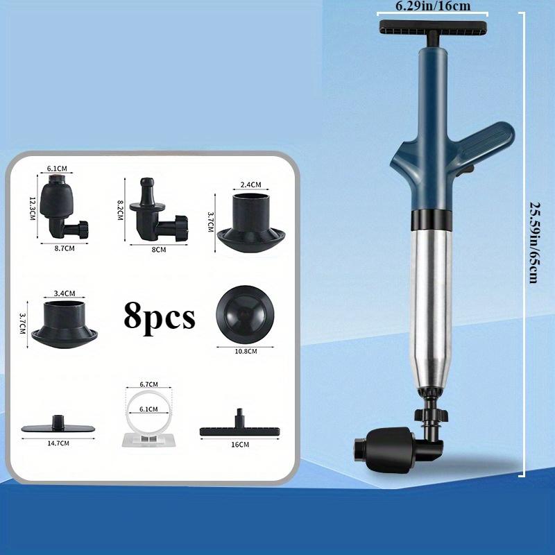 

Toilet Cleaning Tool, Bathroom Drain Unclogging Device Requires Only One Air Pressure to Solve Pipe Blockage Sewer Cleaning Tool синій