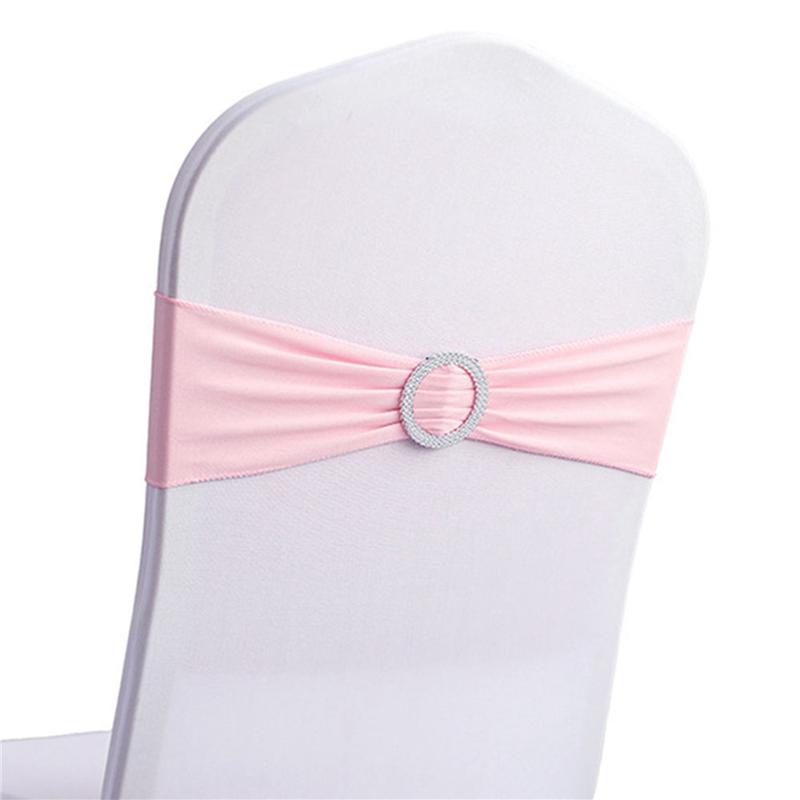 ABWR-100PCS Elastic Chair Knot Wedding Decoration Buckle Sashes Back Cover Hotel Home Seat Elegant Modern Ribbon Decors,D