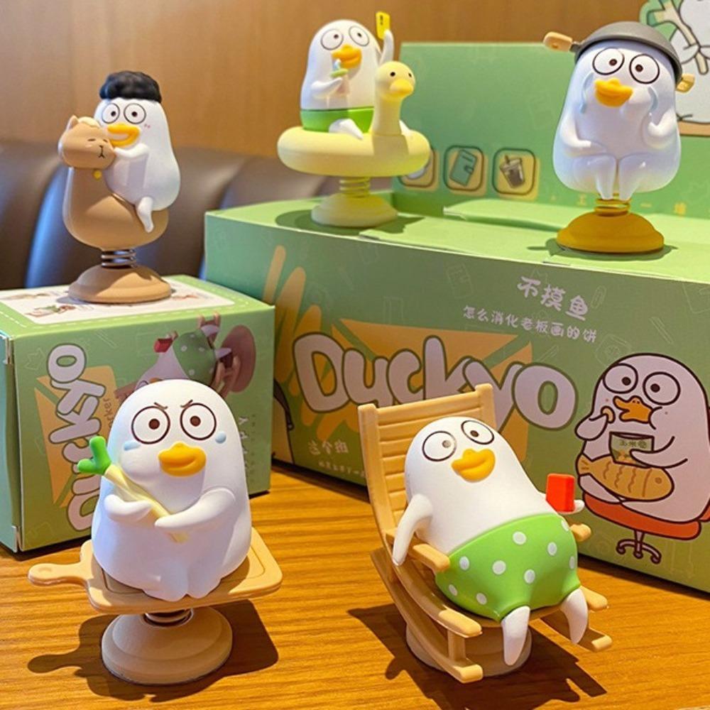Statue Little Liu Duck Shaking Car Ornaments Collection Car Bobblehead Figure  Home