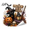 Static Cling Decals Halloween Witch/Black Cat Glass Stickers Double-sided PVC Waterproof Window Clings Removable Shop Display Stickers with Pumpkins