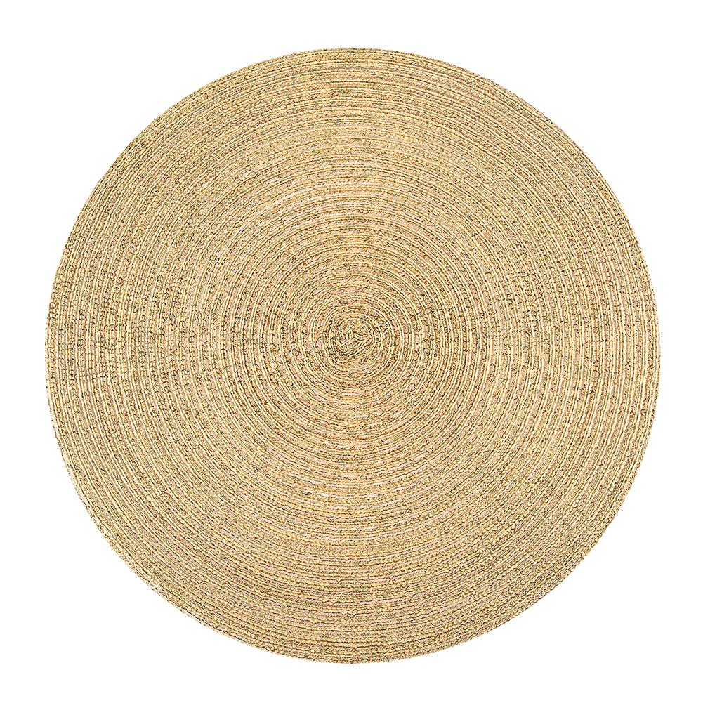 

Круглые салфетки под приборы 34/38 см, круглые плетеные салфетки под приборы для обеденного стола, теплоизоляционные салфетки для стола на Рождество, свадьбу, декор кухни 6Pcs 34cm w coaster&Round золотой