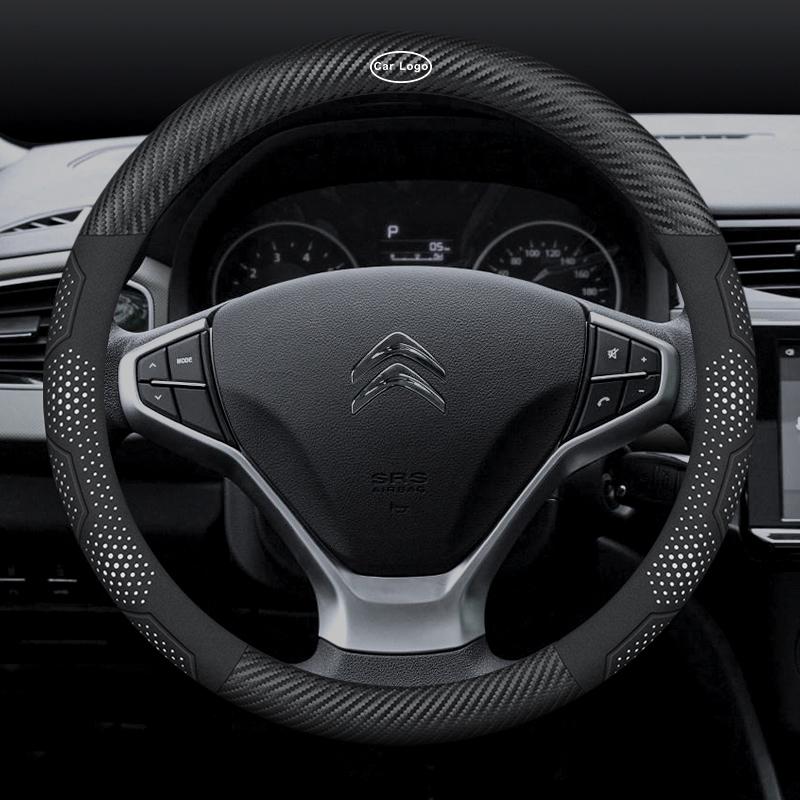 Pro Citroen C1 C2 C3 C4 C5 C6 C7 C8 VTS Auto Semiš Uhlíková Vlákna Kůže Prodyšný A Protiskluzový Potah Volantu Příslušenství
