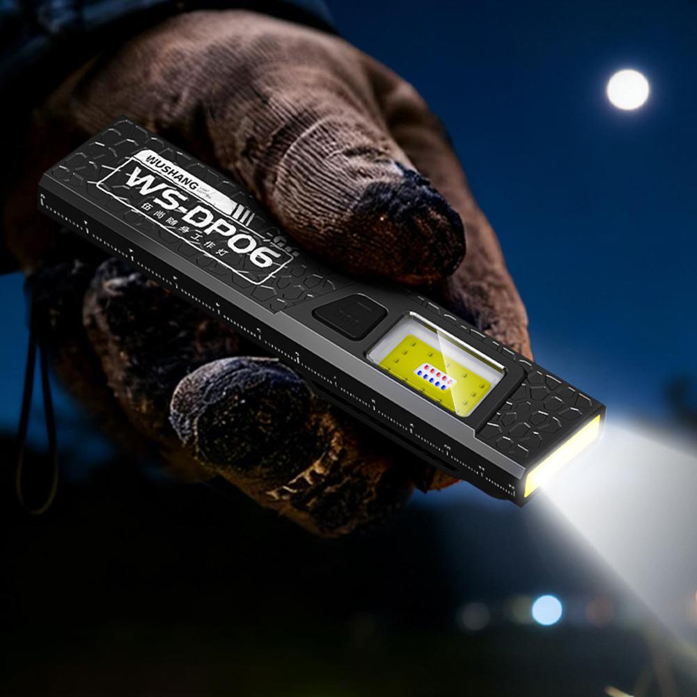 Magnetic & Clamp LED Flashlight, 650-Lumen Rechargeable Work Light Ultra Bright Portable Pocket Lantern for Outdoor Emergency