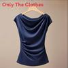 Silk Blouse For Women Summer Elegant Style With Loose Fit And Crew Neck