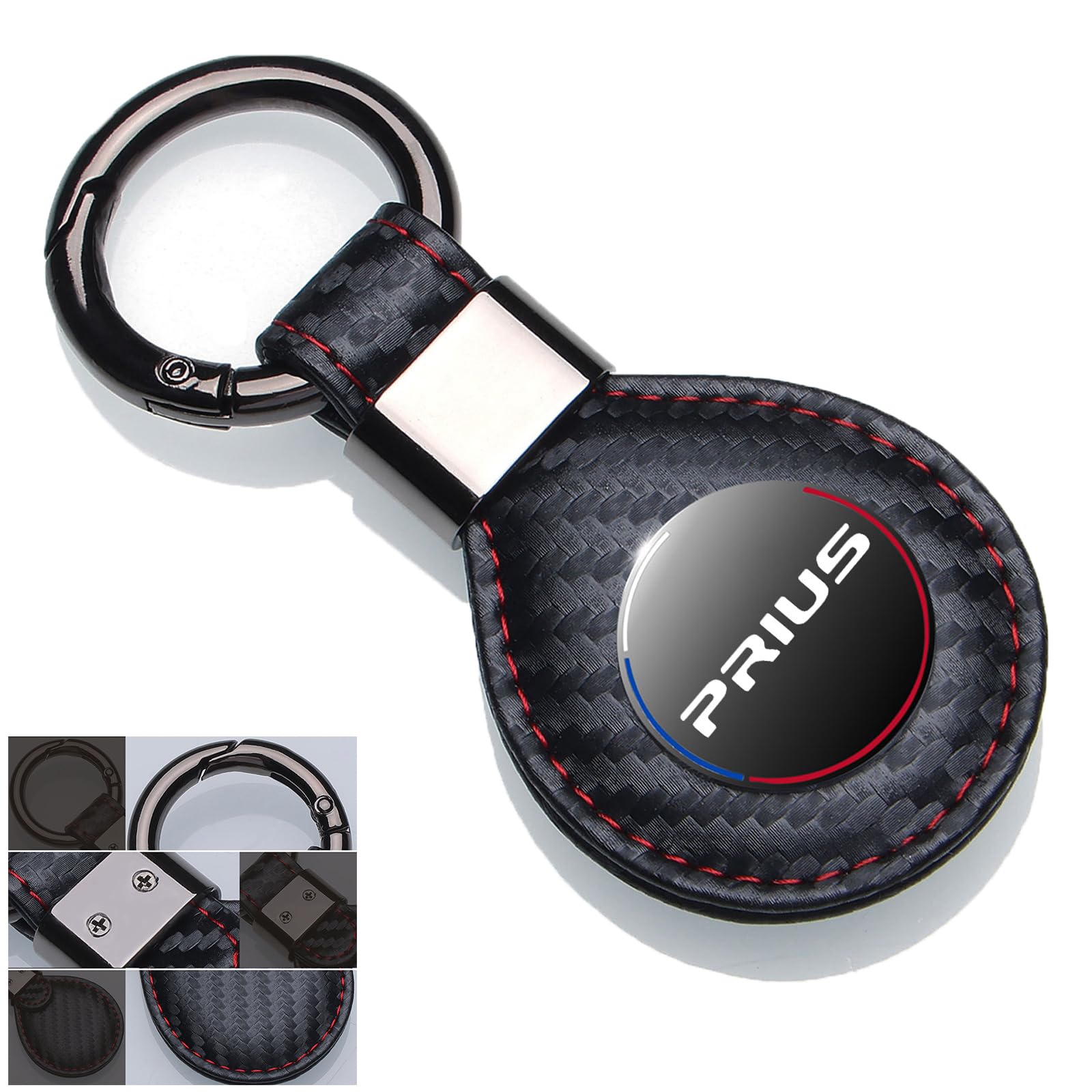 

Ключ от машины Ключ Prius Натуральная кожа Ключ Предотвращает Модный кожаный ключ Ключ от машины Кожа Лазерный ключ Карбоновый тон [MailiMy] Держатель, Кольцо, Цепочка, Потеря,