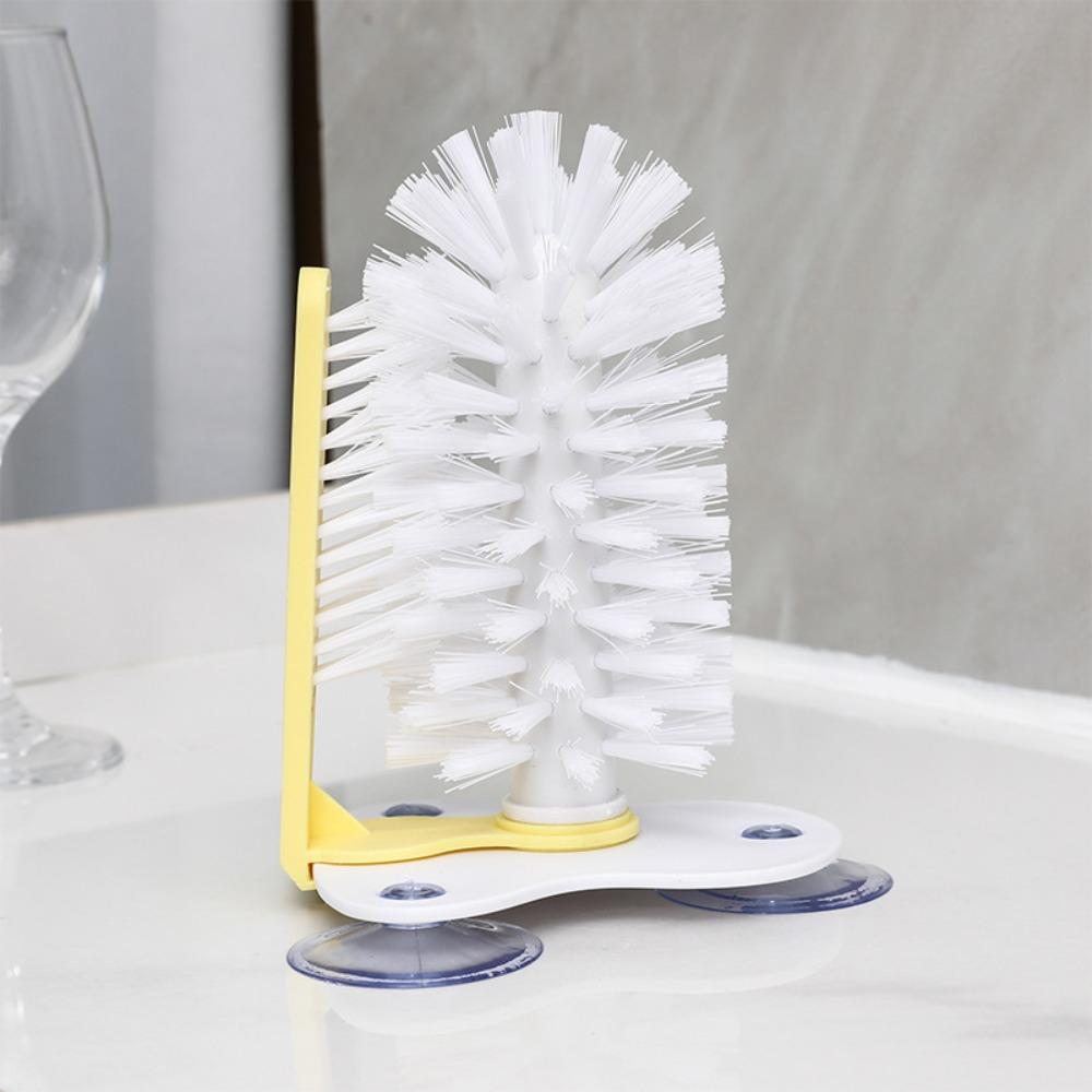 Detachable Sucker Cup Brush 2 In 1 Water Bottles Cleaner Durable Cup Scrubber  Wine Glass