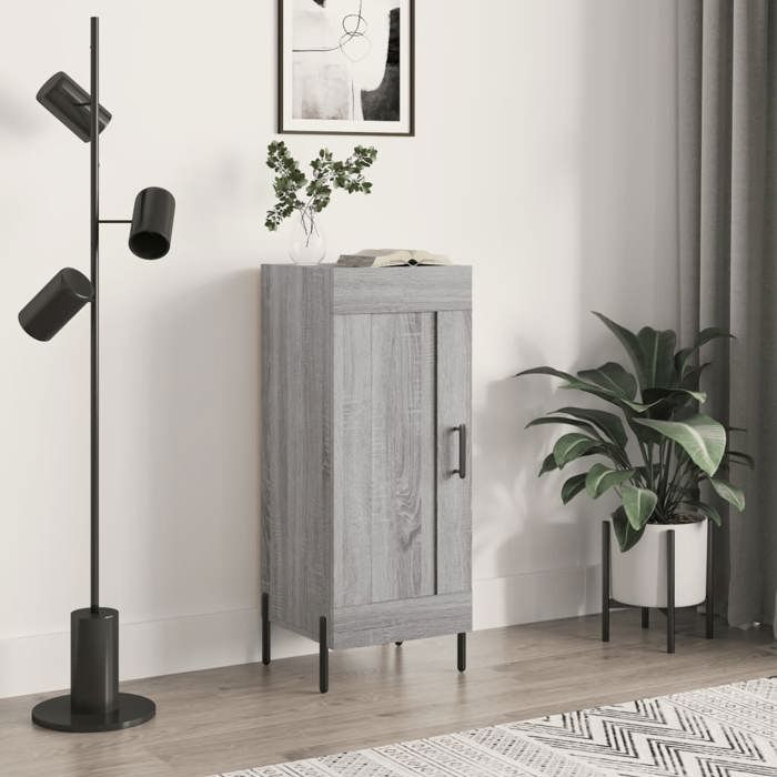 VidaXL Buffet Sonoma Grey 34.5x34x90 Cm Engineered Wood 830458