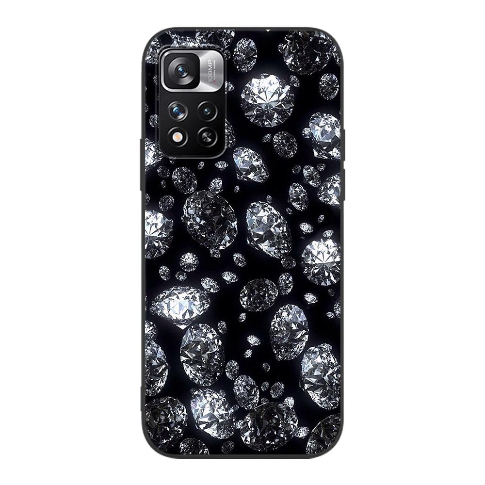 Husă Frumoasă cu Diamante pentru Xiaomi Redmi Note 9S 9 11 10 8 Pro 9C 9 K40 9A 7 8T 7A 9T Carcasă Moale din Silicon Coque Negru Acoperire Telefon