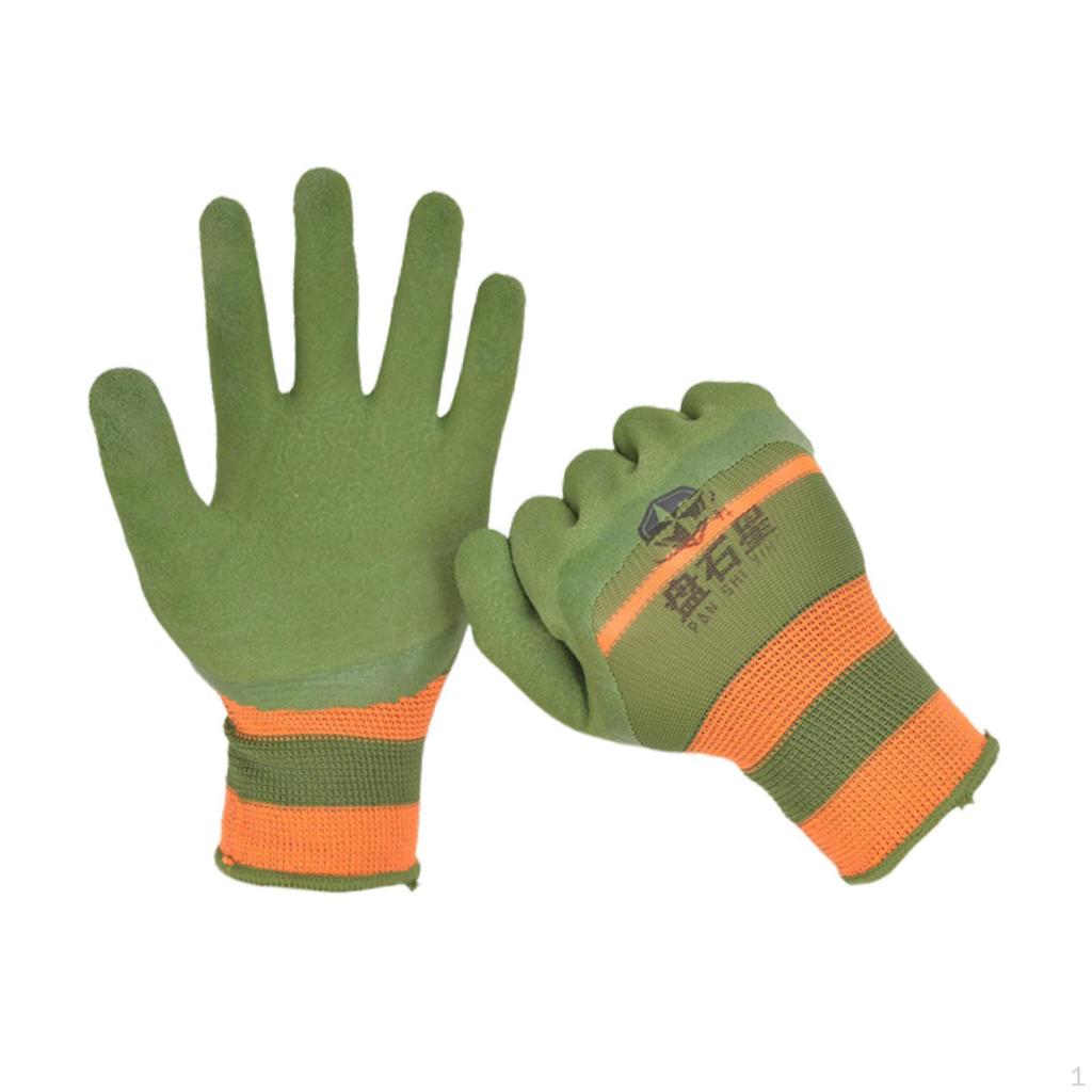 1 Pair Work Gloves Rubber Car Repair for Adults Farm Agriculture