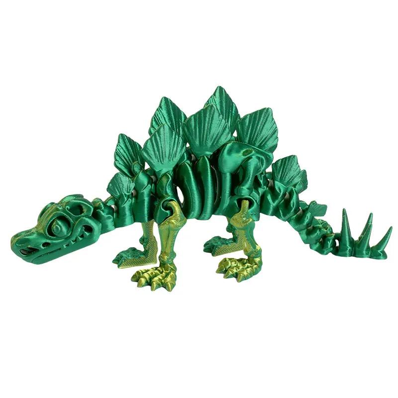 3D Printed Dragon Dinosaur Model Joints Can Move Freely Desktop Craft Ornament Gifts for Kids For Landscaping Decoration
