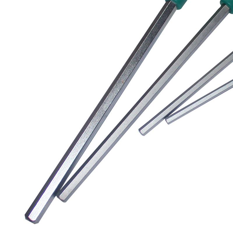 1.5~10mm Schraubenschlüssel Innensechskantschlüssel T-förmiger Schraubenschlüssel HRC52-54 Härte Innensechskant-Schraubendreherschlüssel Handwerkzeuge Teile