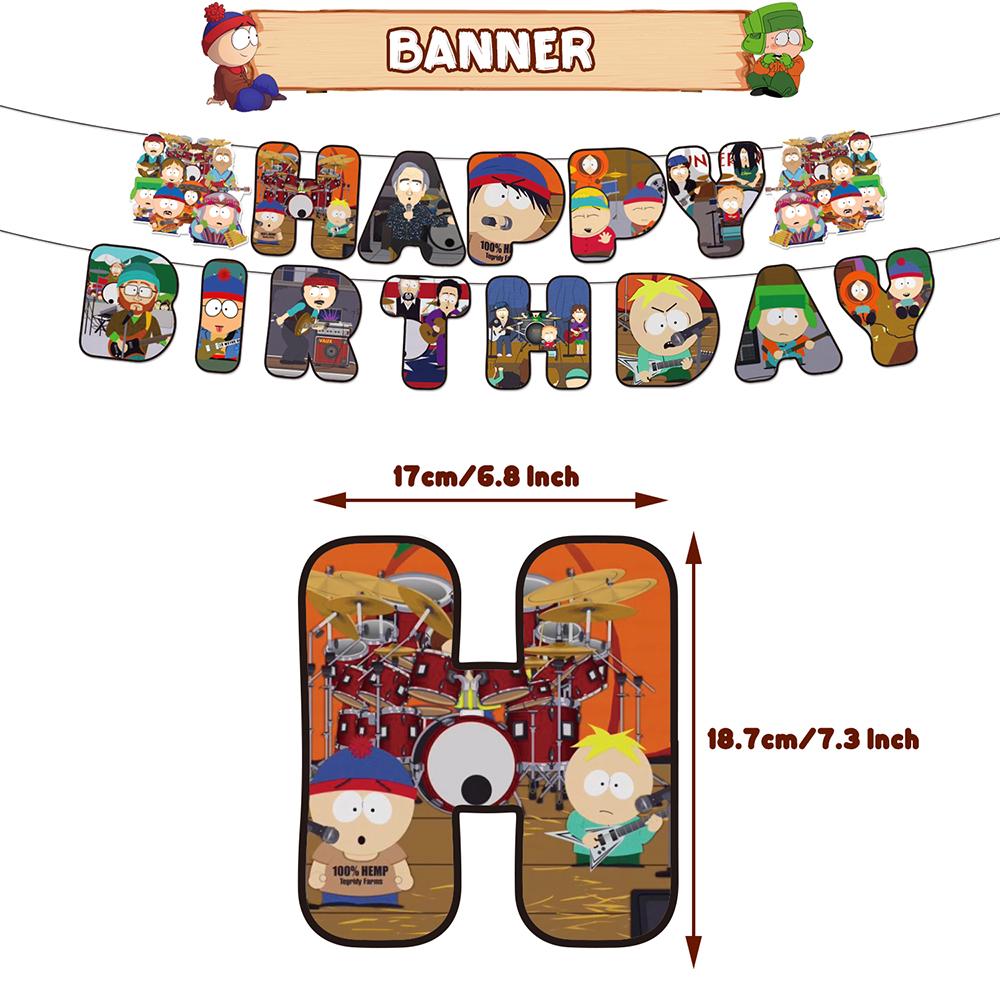 Sud il Parco Decorazione per la Festa inclusi Palloncini in Lattice Cake Toppers Banner