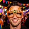 xiaobudian Halloween Party Glasses for Kids Adults, Glitter Frame Cosplay Decoration, Funny Pumpkin Skull Ghost Bat Eyewear Accessory Favors