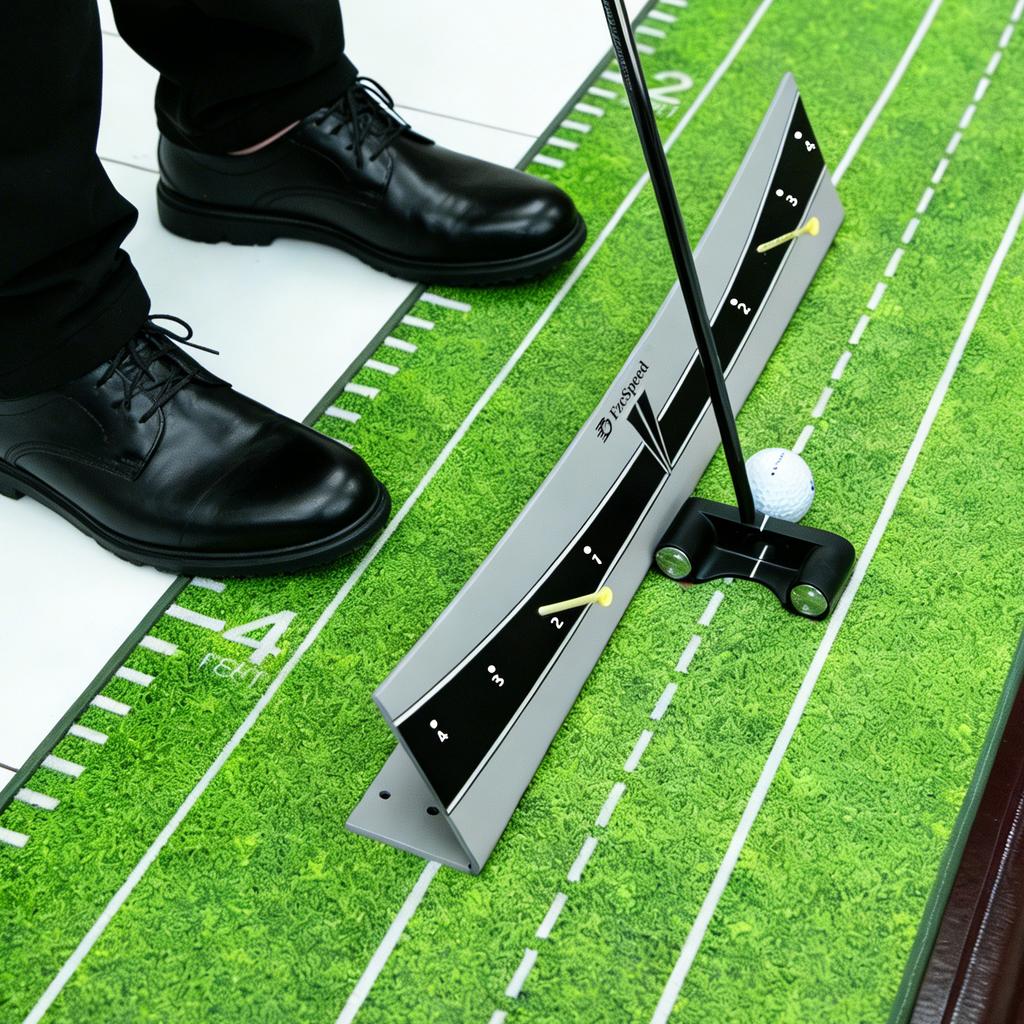 Golf Swing Training Aid Putting Track Calibrates The Putter Track