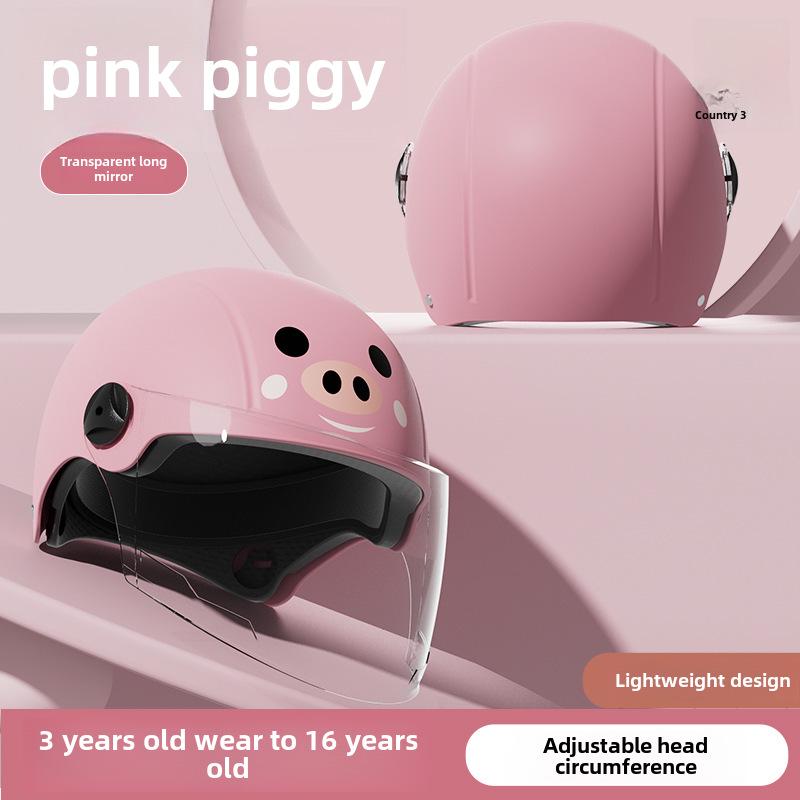"3C Certified Kids' Winter Motorcycle Safety Helmet - Electric, Warm, Half-Helmet for Boys & Girls"