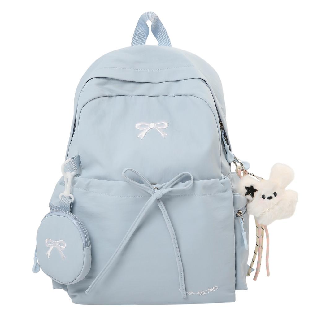 Zaino scolastico di alta gamma zaino scolastico ragazza scuola media ragazza carina zaino con fiocco a forma di cuore zaino per studente universitario semplice di alto valore