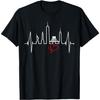 New York Skyline Heartbeat Statue Of Liberty I Love New York T-Shirt(4)