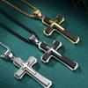 2026 Accessories Men's Trend Pendant Fashion Personality Trendy Men's Three-layer Cross Necklace
