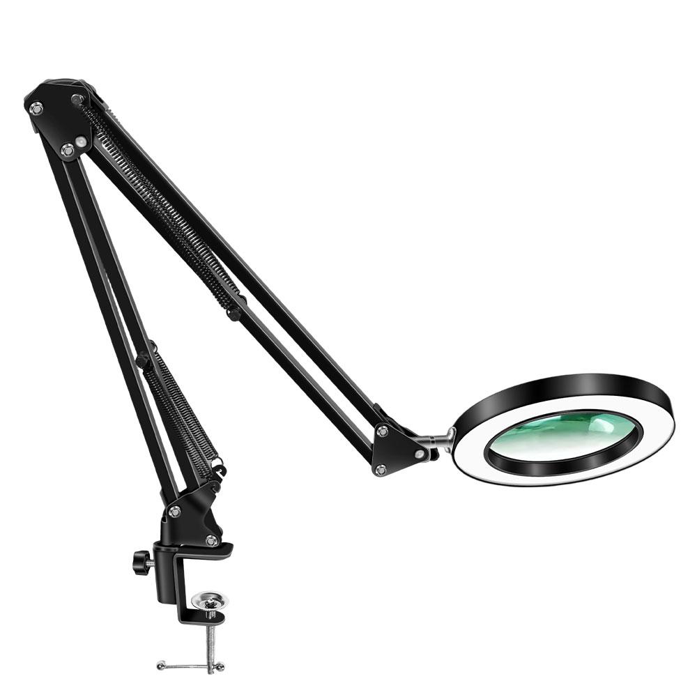 Triple Color 72LED Magnifying Glass 8X/10X Magnification USB-Powered Lamp For Jewelry Repair Laboratory Use & Beauty Industry