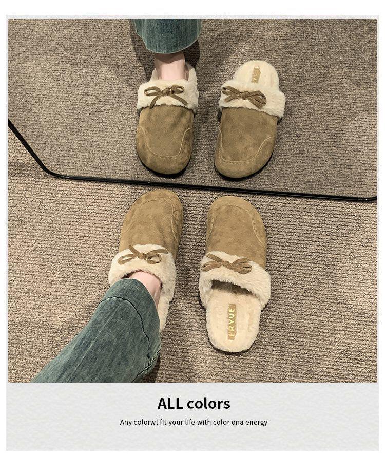 2025 Autumn/Winter Women's Fleece-Lined Birkenstock Toe Slippers – Warm, Furry, Versatile Outdoor Casual Footwear