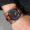 European and American Hot-selling Accessories, New Hand-stitched Retro Cowhide Watch Bracelet, Men's Trend Wide Leather Quartz Watch