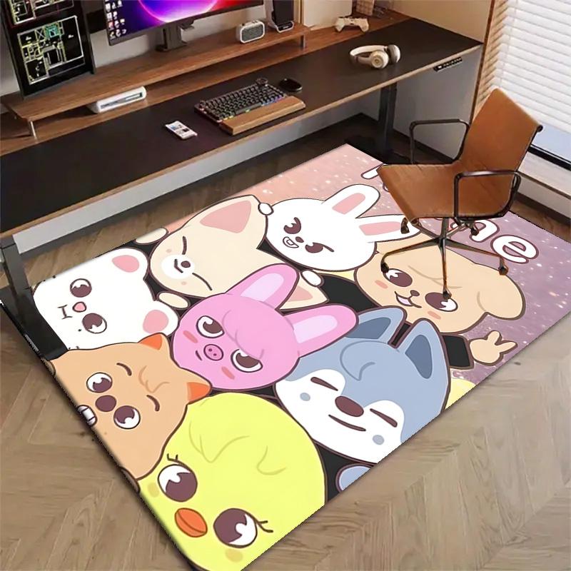 Custom Kpop Team Mat Personalized Name, Polyester Washable Indoor Entryway Rug, Gift for Christmas, Easter, Thanksgiving Day