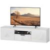 TV stand 160 cm, TV cabinet for televisions up to 65 inches with 2 doors and drawer, white