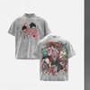 Anime Dandadan Ayase Momo Takakura Ken Graphic T Shirt Men Women Clothing Oversized Tshirt Washed Cotton Tee Harajuku T-shirt