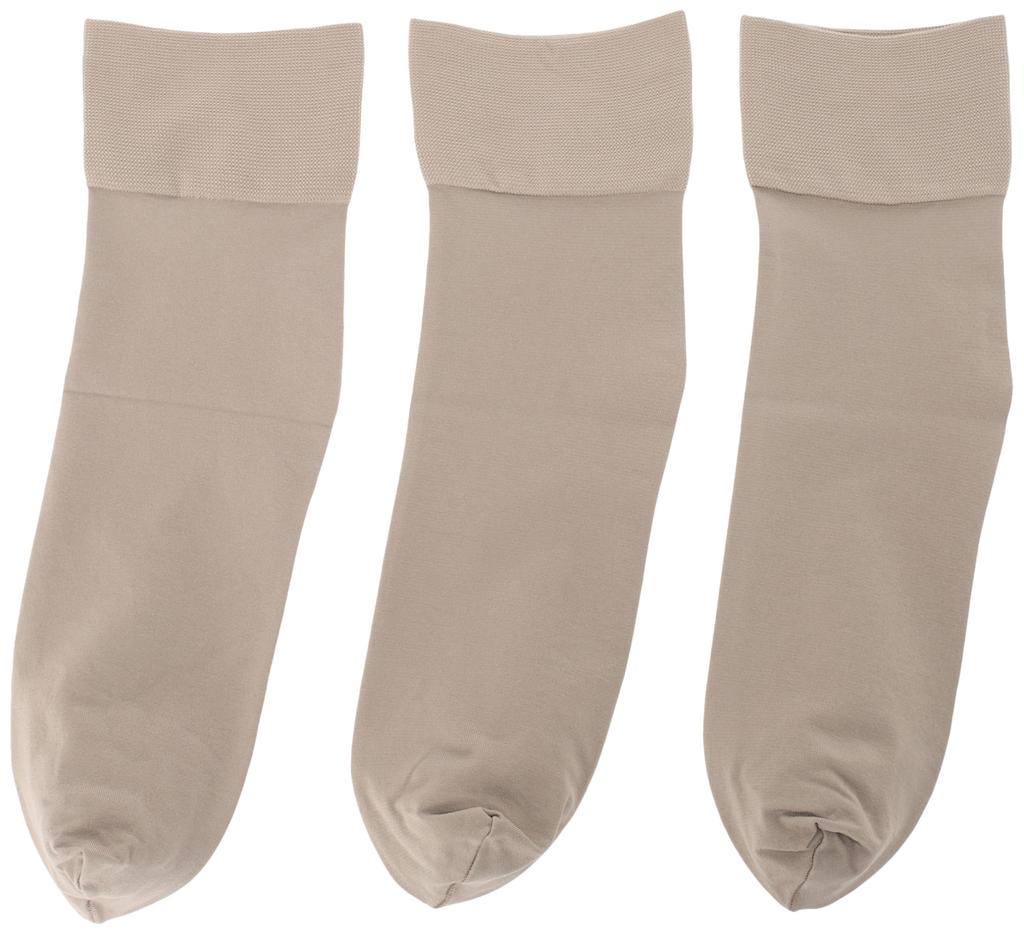 Crew Ankle Stocking Wide Elastic Set of Lotus Gray [Atsugi] Socks, Length, Socks, Mouth, Plain, 3, FS5571, Women's,