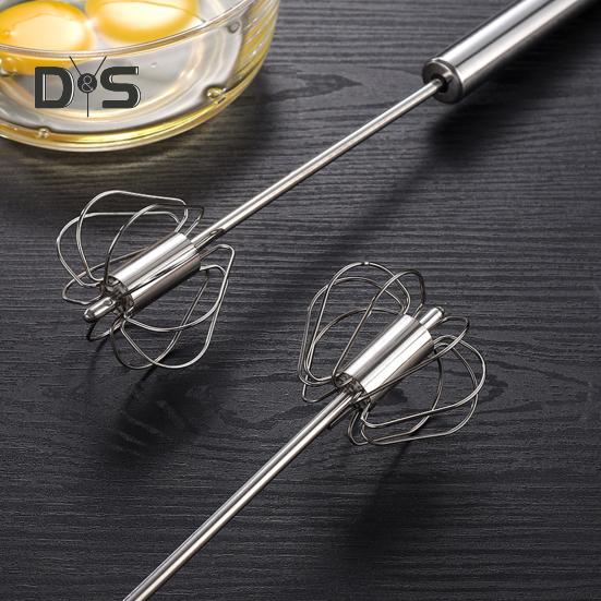 Semi-Automatic Whisk Stainless Steel Egg Beater Hand Push Rotary Egg Mixer Blender Handheld Egg Stirrer Tool Kitchen Supplies