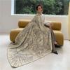 Wool Silk Double-sided Jacquard Scarf for Women's High-end Sense Versatile Shawl with Enlarged Thickened Thermal Blanket Dual-purpose