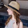 Summer straw hat outdoor travel big eaves beach hat foldable top hat