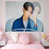 EEuphoria JJungkookKKPOP Anime Tapestry Hippie Flower Wall Carpets Dorm Decor Wall Hanging Home Decor