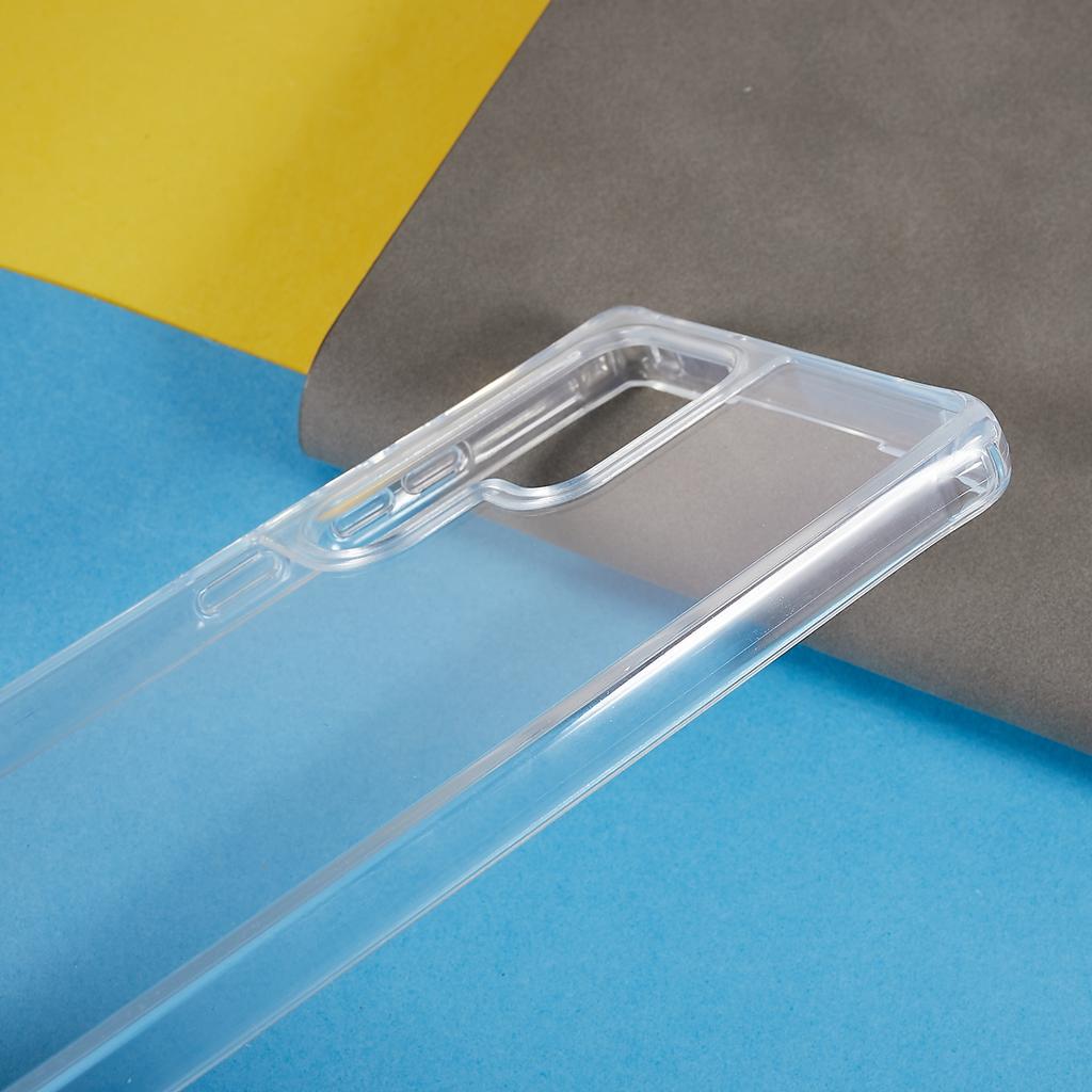 Für Samsung Galaxy S23 Ultra TPU+Acryl Handy Sturzsichere Hülle Transparent Kratzfeste Hülle mit Langem Umhängeband