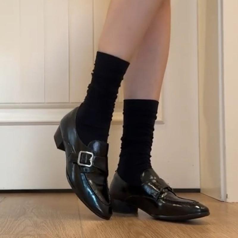 Anti-slip Shoes - New Style Women's Round-toe Shoes with Thick Heels, Single Sole