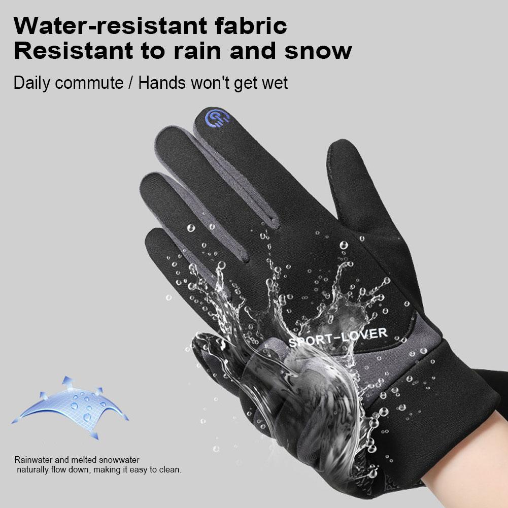 Autumn Winter Cycling Gloves Shockproof Anti-slip Windproof Warm Touchscreen Outdoor Hiking Skiing Riding Motorbike Gloves