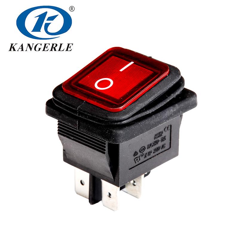High-Power Waterproof Boat-Shaped Rocker Switch with Light