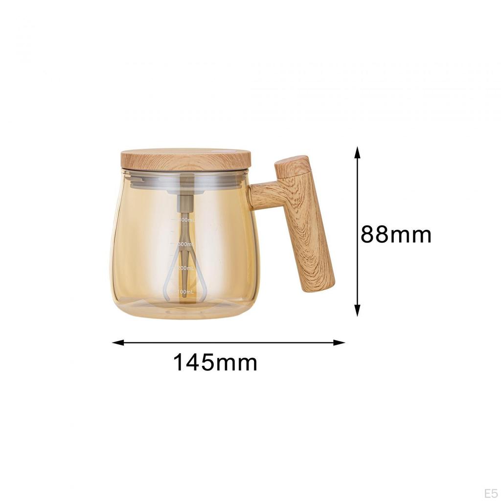 Mug - 400ml Electric Mixing Cup for Coffee Milk with Lid