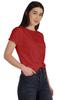 Inkmeso Summer Twist Front Knot Crop Top For Women With Short Sleeves Tee