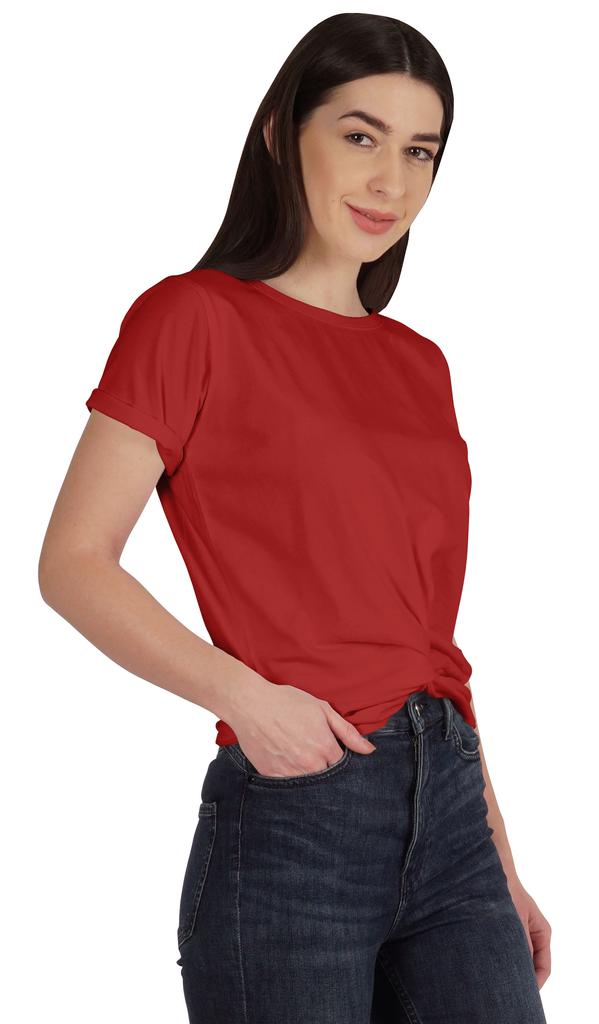 Inkmeso Summer Twist Front Knot Crop Top For Women With Short Sleeves Tee