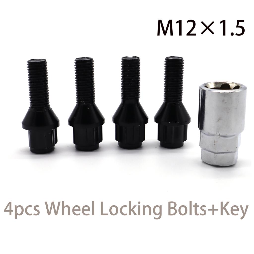 4x Piulițe Șuruburi Blocare Roată Luguri Prezoane M12x1.5 Hex 19mm 21mm Pentru BMW Seria 1 3 5 7 M1 Z3 Z4 Z8 E81 E82 E36 E46 E90 E92 E39 E60