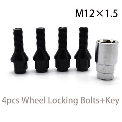 4x Wheel Locking Bolts Nuts Lugs Studs M12x1.5 Hex 19mm 21mm For BMW 1 3 5 7 Series M1 Z3 Z4 Z8 E81 E82 E36 E46 E90 E92 E39 E60